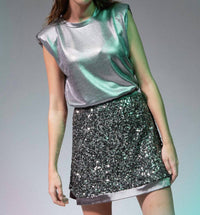 An'Ge - A Sequin Mini Skirt