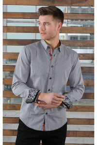 Eight X - Design Button Down Shirt With Trim
