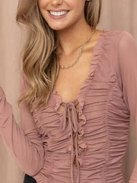 Illa Illa Mesha Top in ash rose - women's blouse