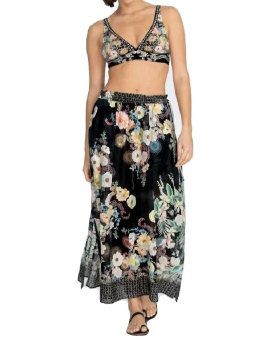 Side Tie Maxi Skirt