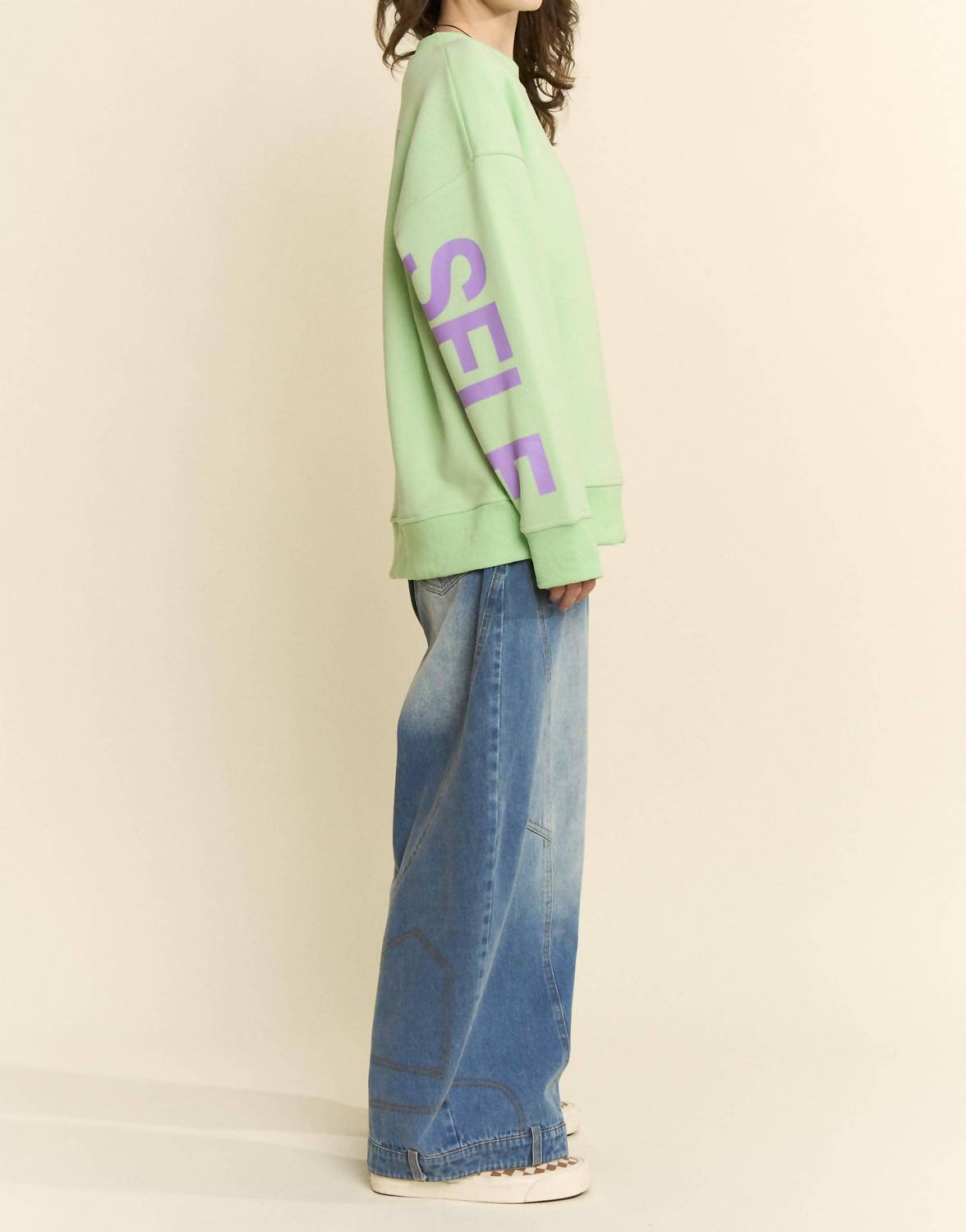 Jade By Jane - Love Yourself Be Yourself Oversized Sweatshirt