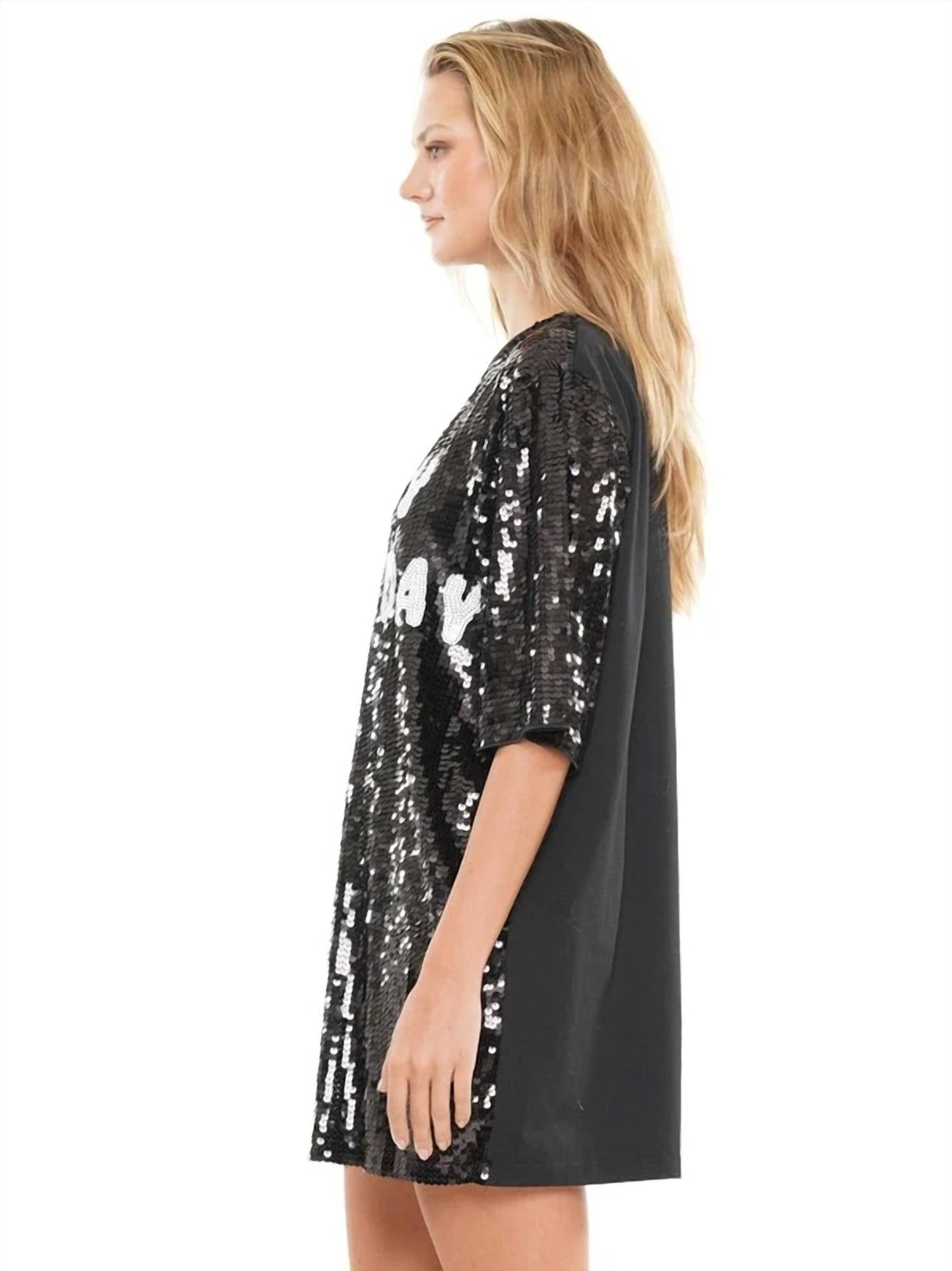 Why Dress - It's My Birthday Block Letter Sequin Dress