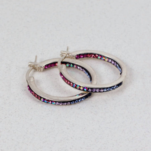 Mosaic - Women's Double Sided Hoop Earrings
