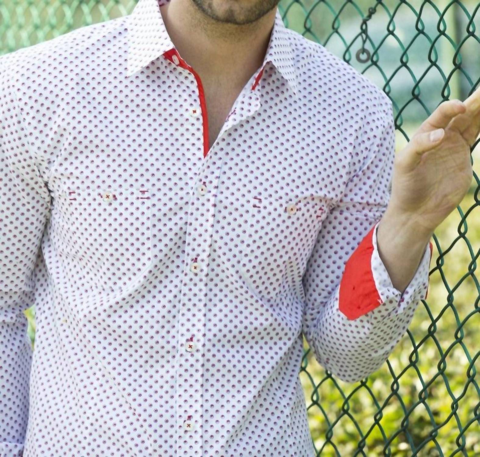 Eight X - Digital Print Long Sleeve Shirt With Pockets