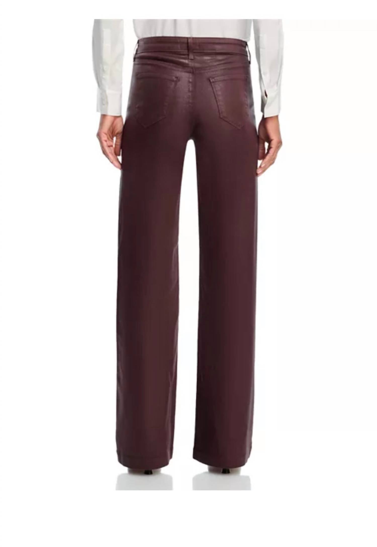 L'Agence - Scottie Wide Leg Coated Jeans