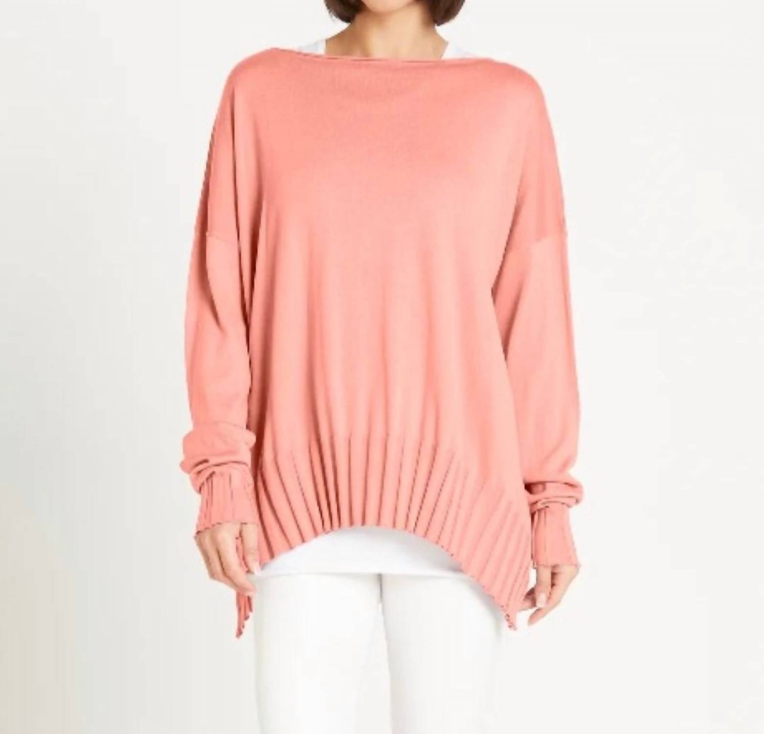 Planet By Lauren G. - Ribbed Boatneck Top