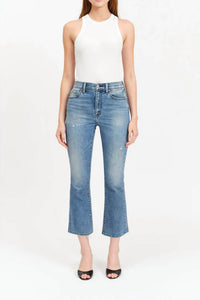 Daze - Shy Girl High Rise Crop Flare Jean