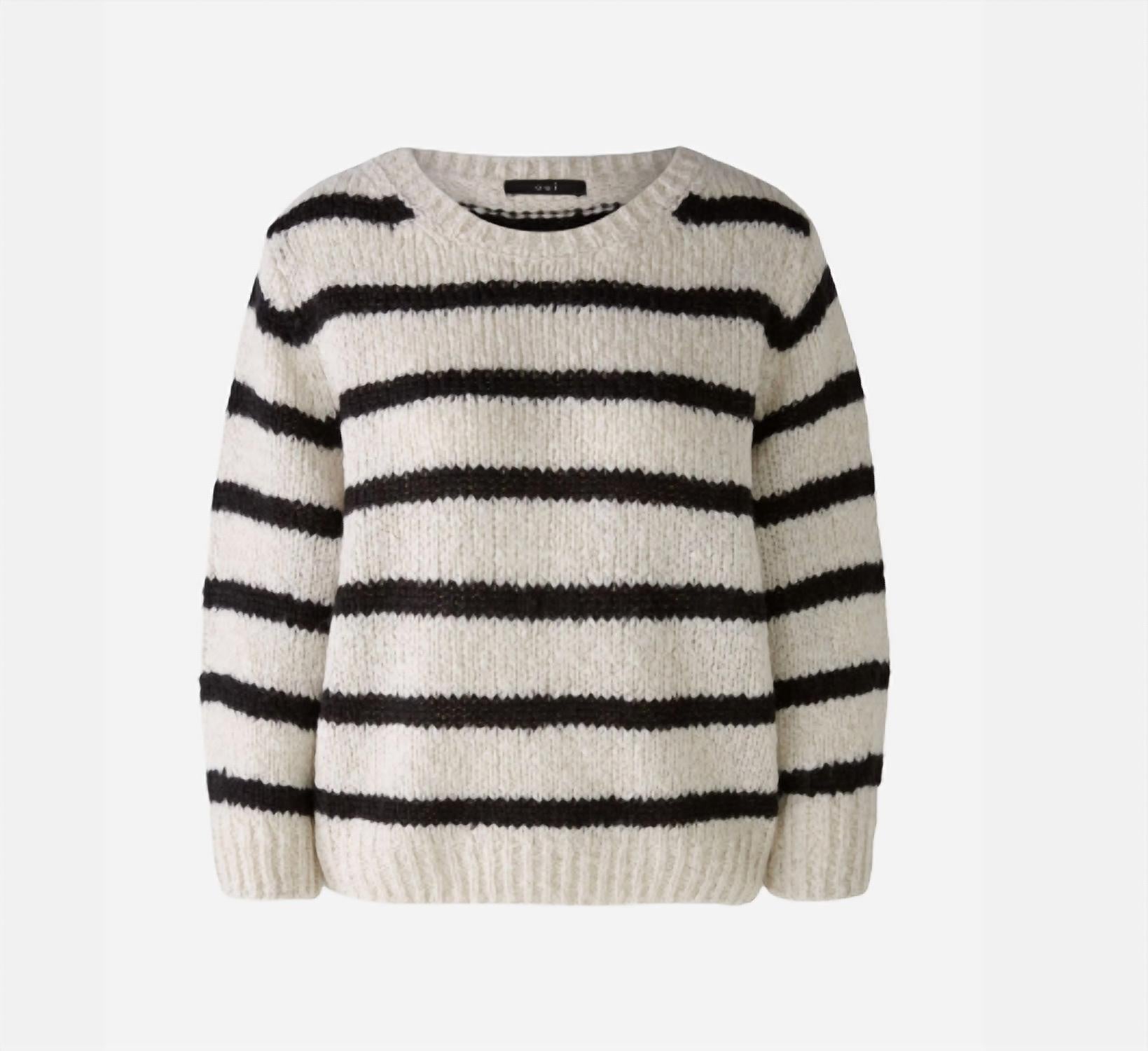 Oui - Stripe Crew Sweater