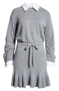 Cinq A Sept - Kiana Pearl Necklace Long Sleeve Sweater Dress