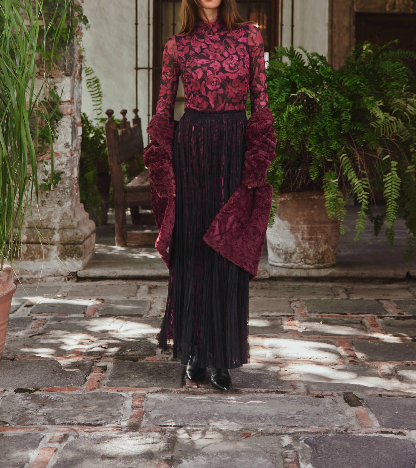 Johnny Was - YOLANDA PLEATED MAXI SKIRT