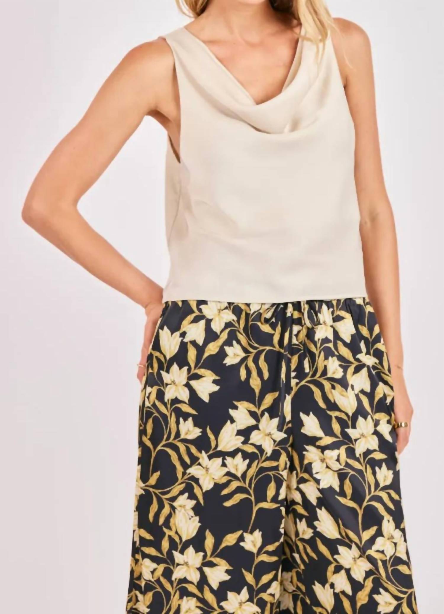 Sadie & Sage - Last Night Cowl Neck Sleeveless Top