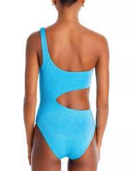 Aqua - Cutout One Shoulder One Piece Swimsuit