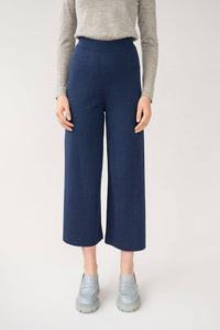 SSKEIN Wide Leg Trousers in navy - women's pants