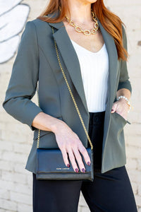 Skies Are Blue - Shirred Sleeve Blazer