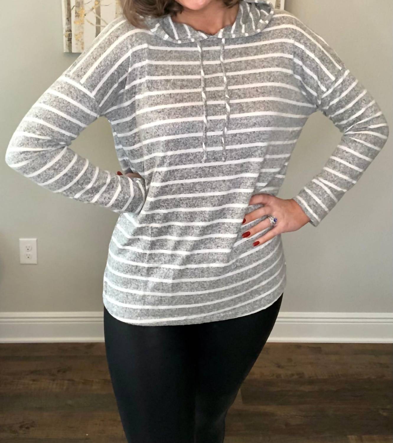 Pink Lily - Shea Striped Top