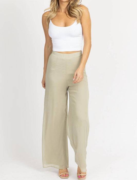 WIDE LEG HIGH RISE PANTS