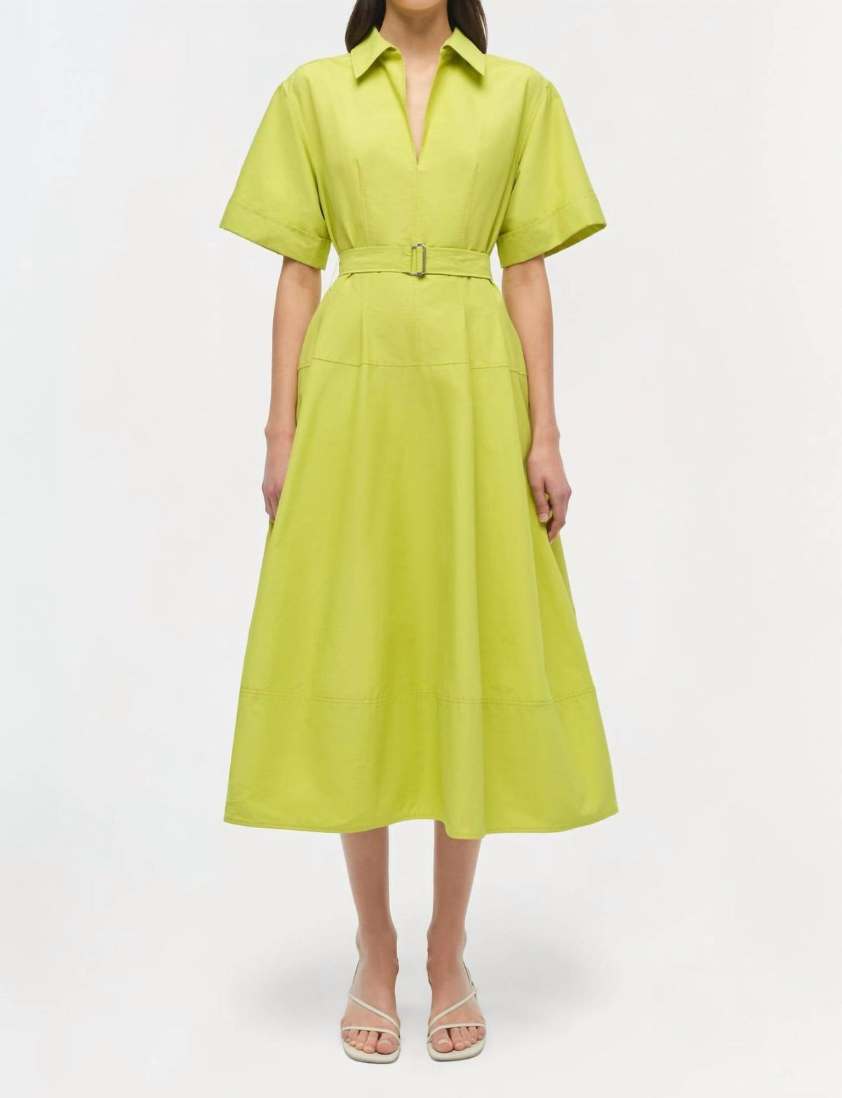 Simkhai - Deanna Short Sleeve Belted Midi Dress