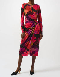 Joseph Ribkoff - SILKY KNIT FLORAL PRINT SHEATH DRESS
