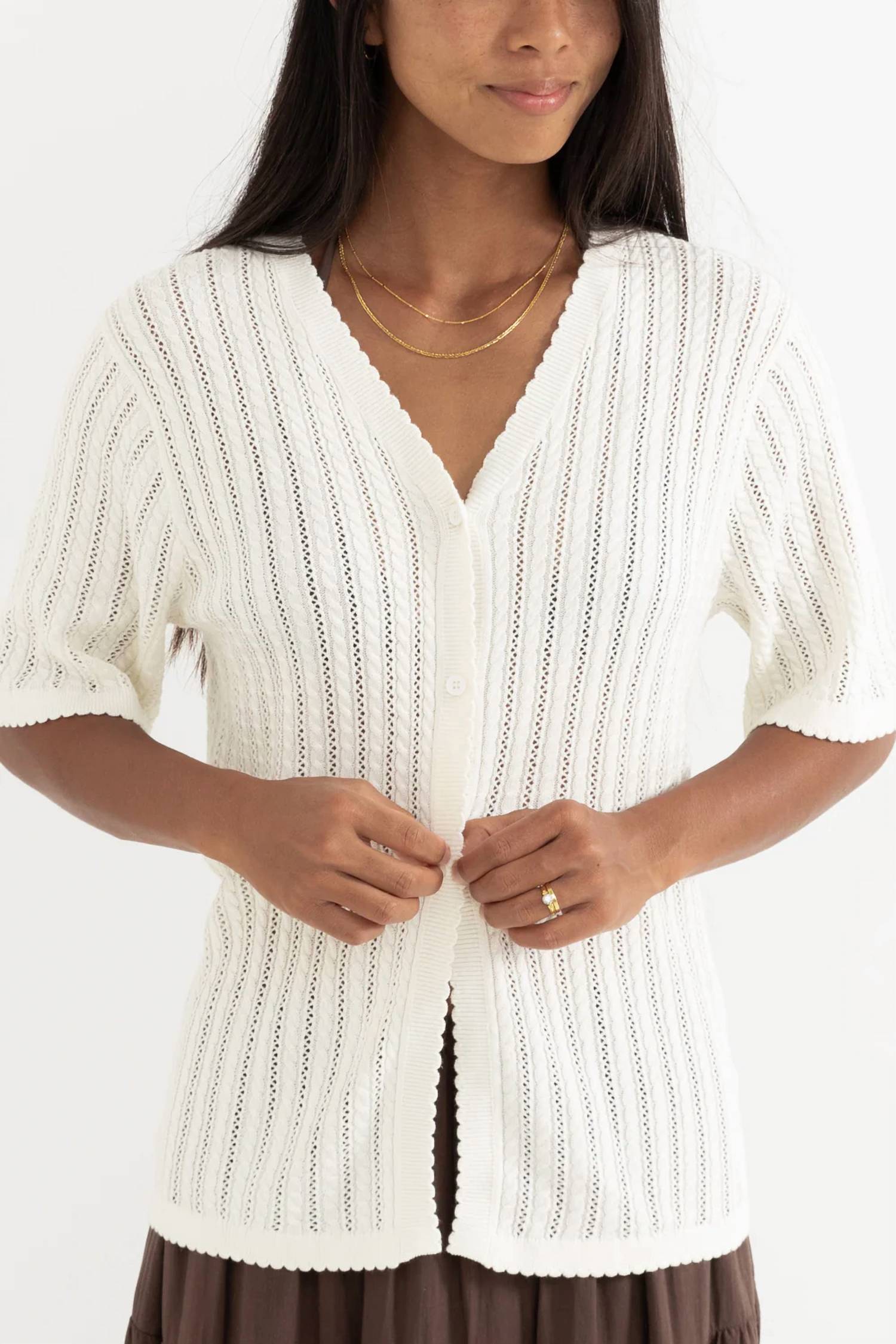 Rhythm. - Scallop Knit Cardigan