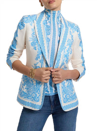 Robert Graham - Penelope Floral Linen One-Button Jacket