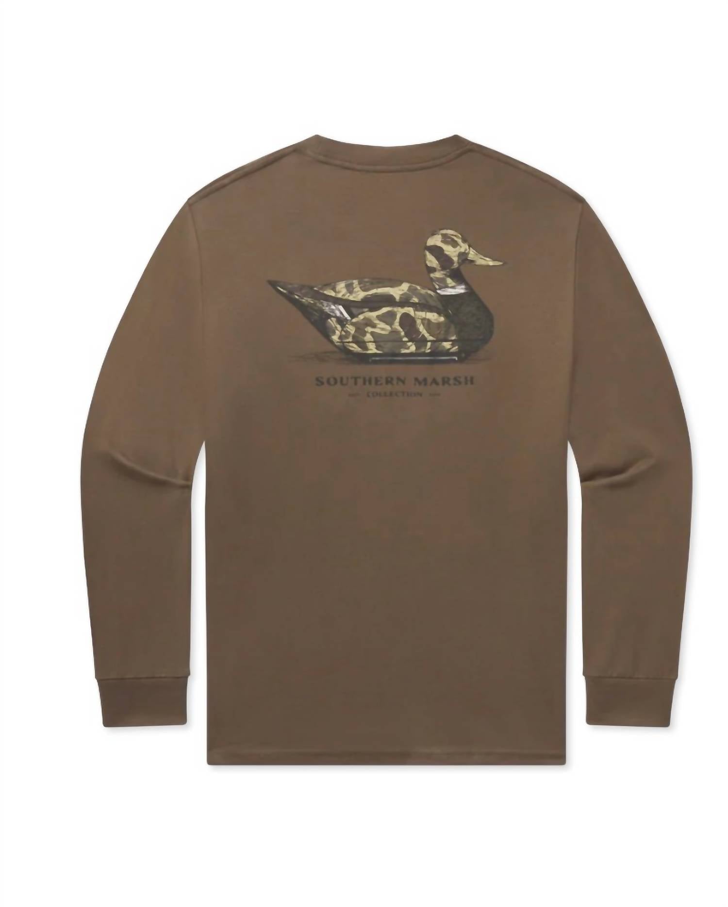 Southern Marsh - Vintage Duck Decoy Camo Long Sleeve Tee