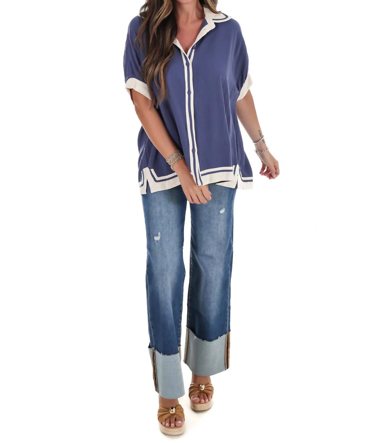 Umgee - Women's Coastal Classic Linen Top
