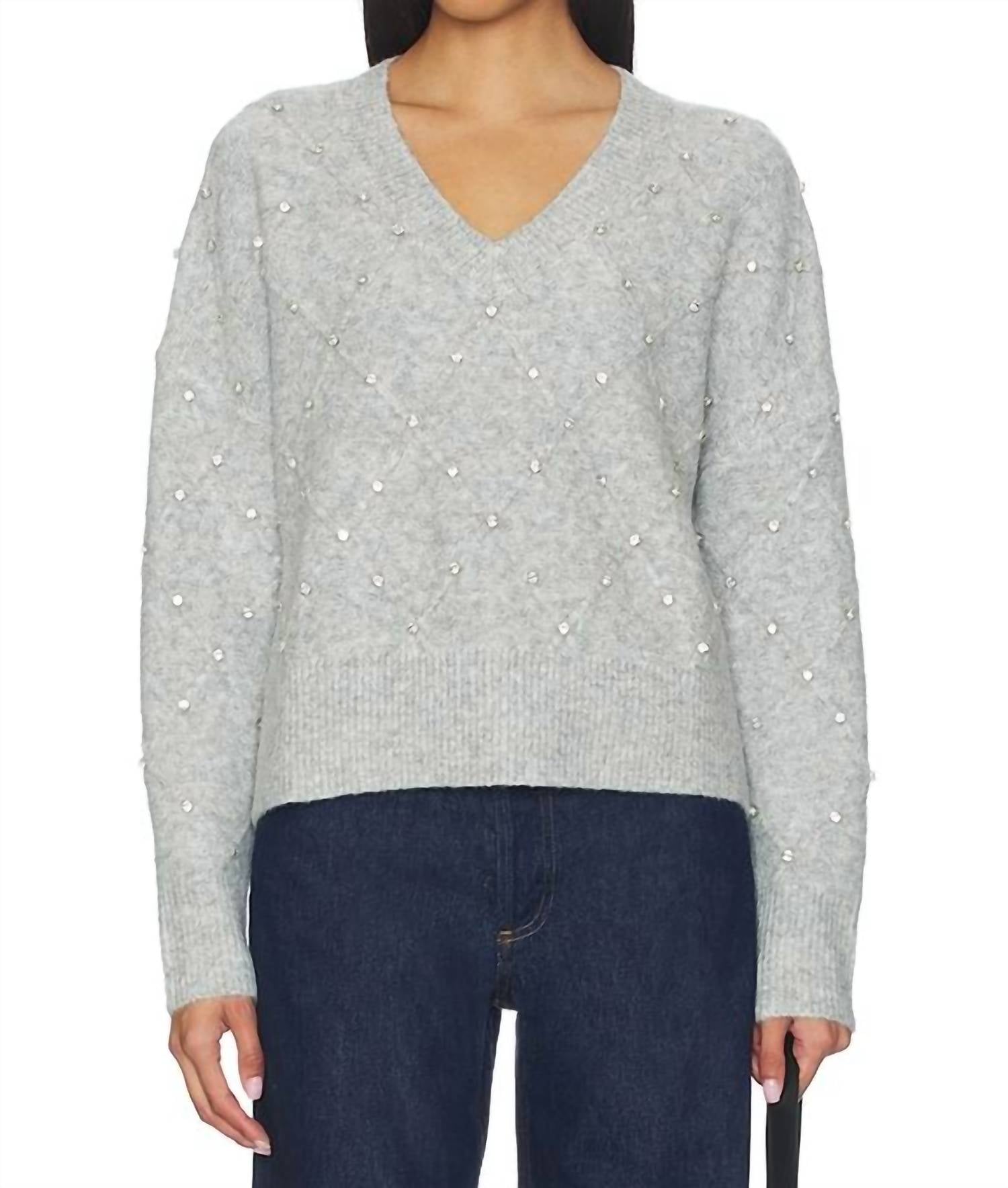 Lna - Noma Rhinestone Sweater