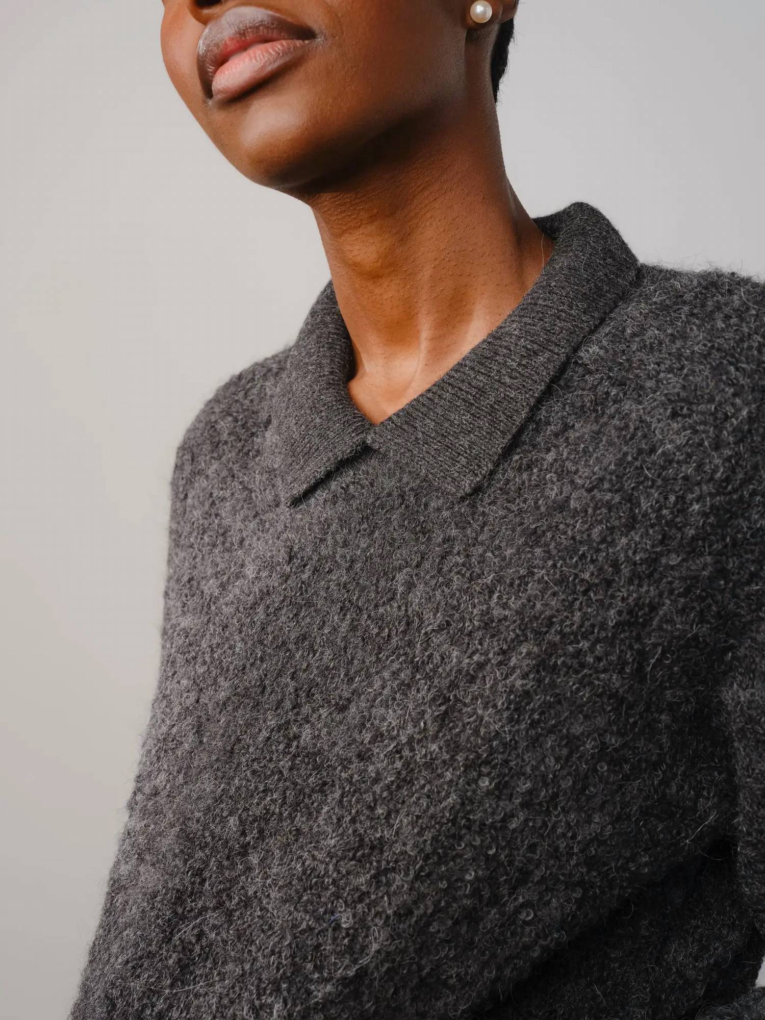The Endery - Ramona Boucle Polo Sweater