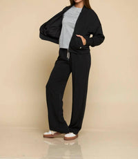 FUNDAMENTAL COAST Later On Long Sleeve Jacket in black - women's jacket - detail view