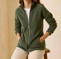 TOMMY BAHAMA New Aruba Full Zip Sweatshirt in banana leaves - women's sweater - alternate view