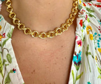 Susan Shaw - Women's Double Link Large Toggle Necklace