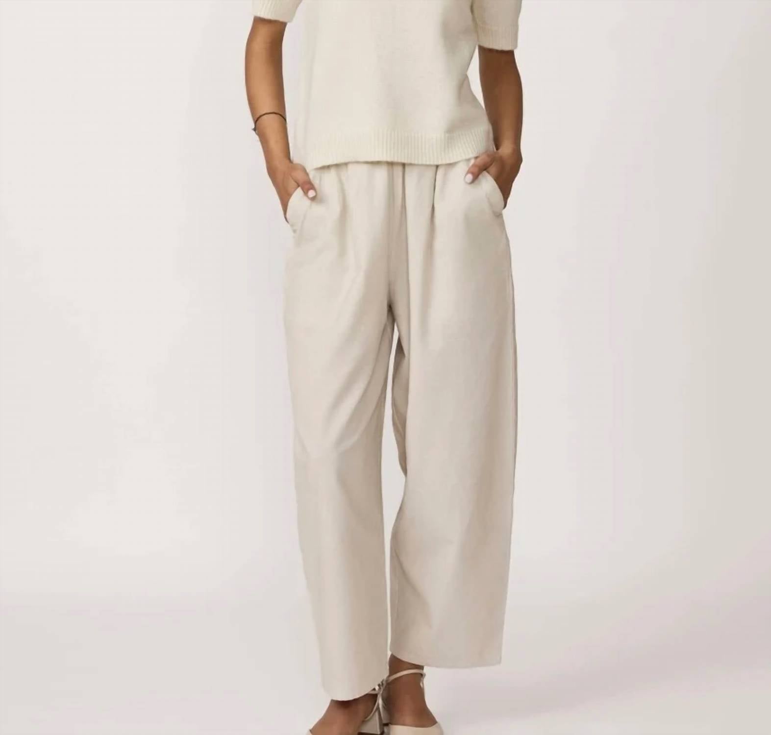 Laude The Label - Barrel Leg Corduroy Pants