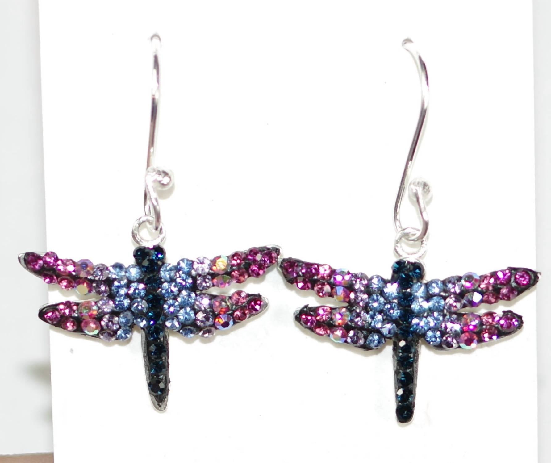 Mosaico Women's Dragonfly Earrings in multicolor - women's jewelry