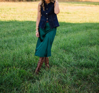 SHE + SKY Carson Midi Skirt in green - women's skirt - alternate view