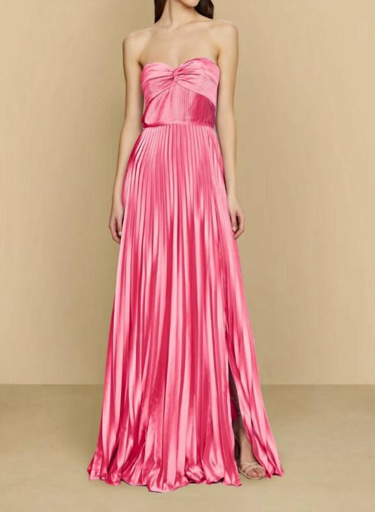 Amur - stef pleated gown