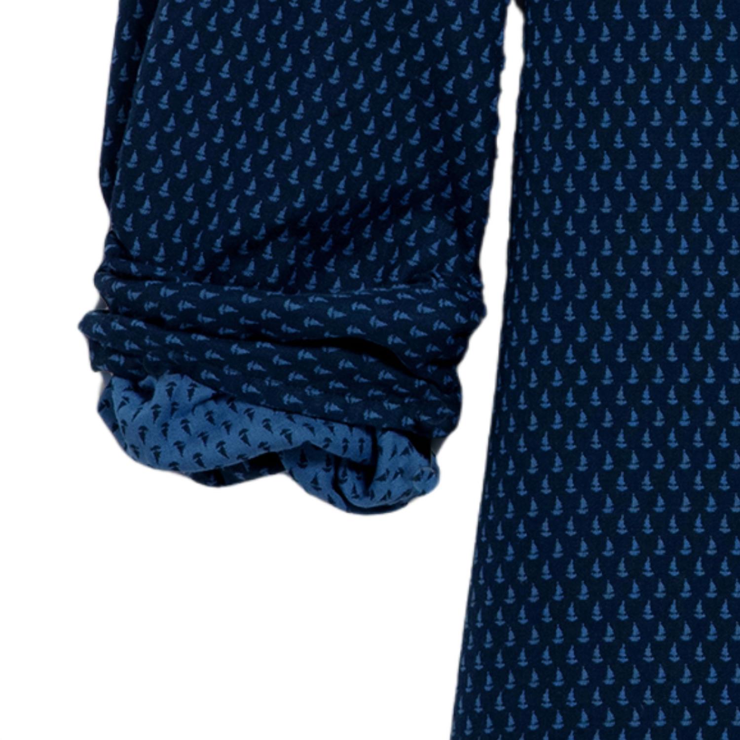 Frank & Eileen Eileen Relaxed Button Up in sail boats - women's shirt - detail view