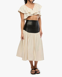 We Wore What - Drop Waist Midi Skirt
