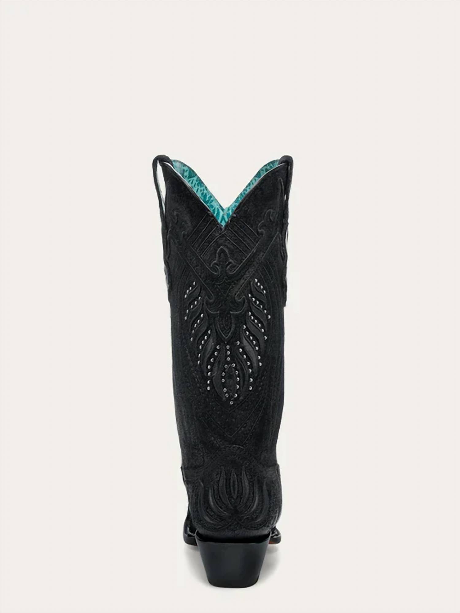 Corral - Women's Overlay Embroidery & Studs Snip Toe Cowboy Boots