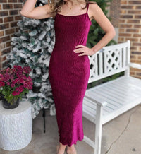 Sunday Edition Selena Dress in vibrant berry - women's dress