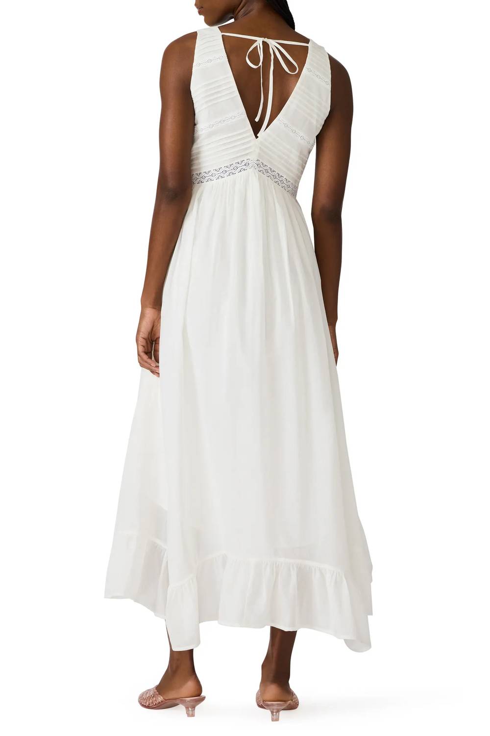 Steve Madden - Miah Lace Trim Sleeveless High-low Maxi Dress