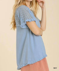 Umgee - Crochet Detail Fringe Top