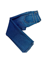 SPRWMN Pre-loved Women's Classic Ankle Flare Jeans in dark blue - women's jeans - detail view