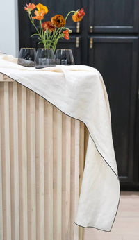 Borrowed Blu - STONE WASHED LINEN TABLECLOTH