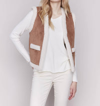 Charlie B - Reversible Sherpa Faux Suede Vest