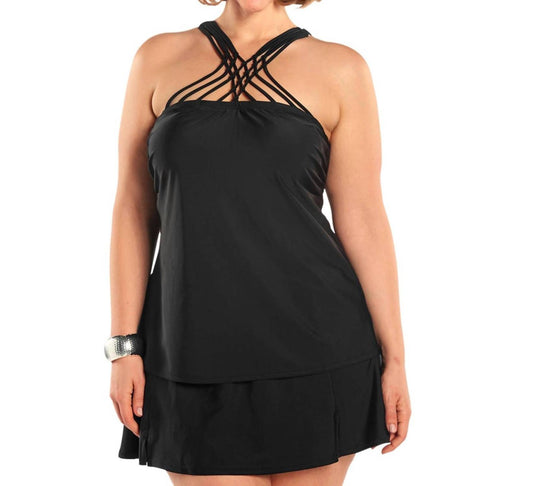 Always For Me - Plus Size Siren Tankini Top with Matching Tankini Bottom