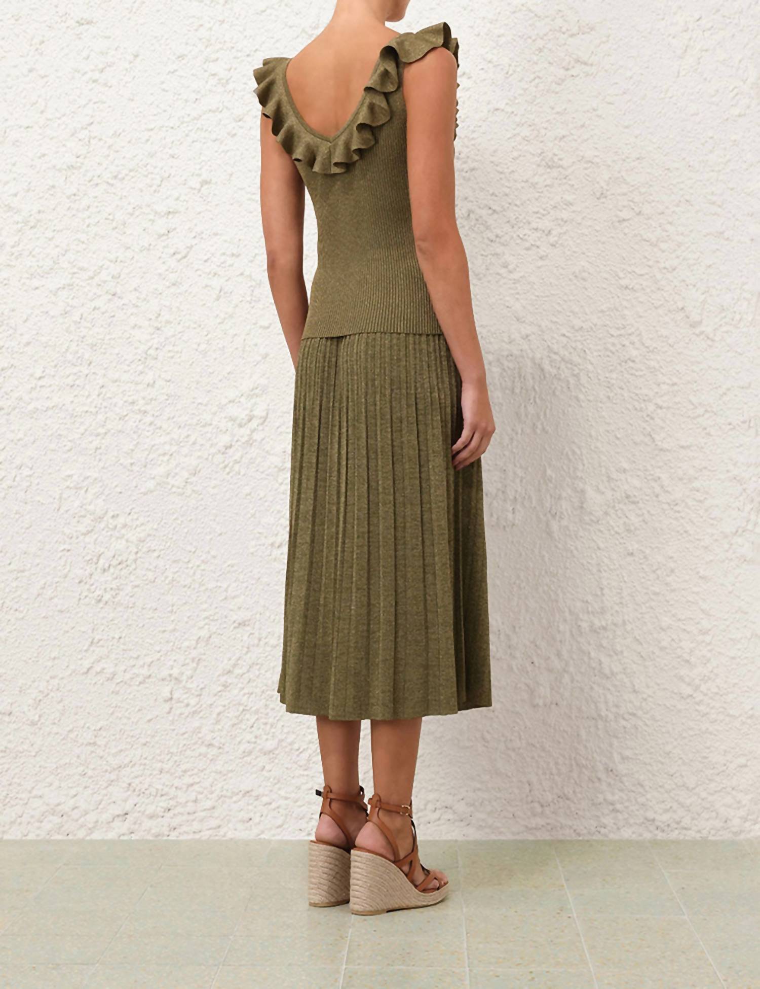 Zimmermann - Wylie Frill V-neck Top