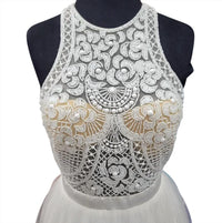 Precious Formals - Beaded Illusion Formal Ball Gown