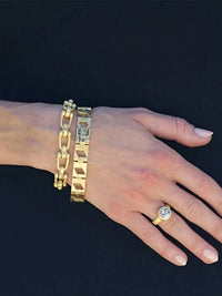 Tat2 Designs - Women's Labradorite Piatta Chain Bracelet