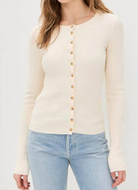 Faherty - Milo Fitted Ribbed Cardigan - Plus
