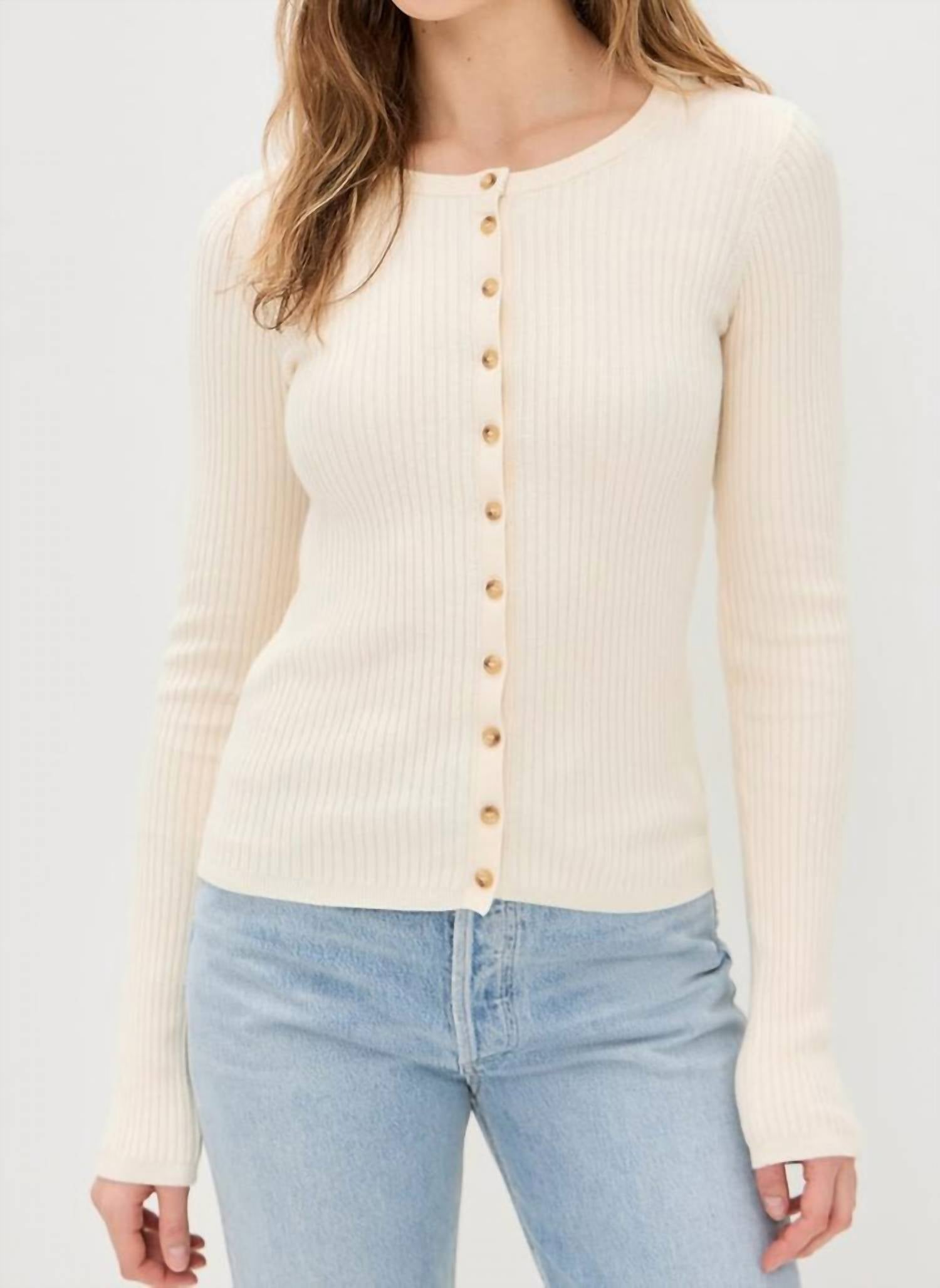 Faherty - Milo Fitted Ribbed Cardigan - Plus